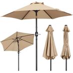 Nieuw. Tuinparasol Ø226 cm met draaikruk en kantelfunctie, Kantelbaar, Nieuw, Ophalen of Verzenden, Parasolvoet