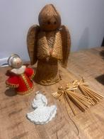 Kerst engel engeltjes stro oude vintage kerstversiering, Ophalen of Verzenden, Zo goed als nieuw
