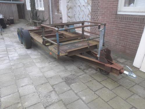 Aanhanger zwaar voor b.v.b. een minikraan, Auto diversen, Aanhangers en Bagagewagens, Gebruikt, Ophalen