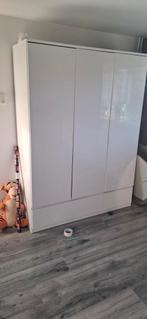 Hoogglans witte kledingkast, Huis en Inrichting, Kasten | Kledingkasten, Ophalen, Gebruikt, 150 tot 200 cm, 150 tot 200 cm