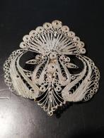 PRACHTIGE HANDGEMAAKTE ZILVEREN BROCHE, 925 ZILVER., 4 tot 7 cm, Gebruikt, Verzenden, Zilver