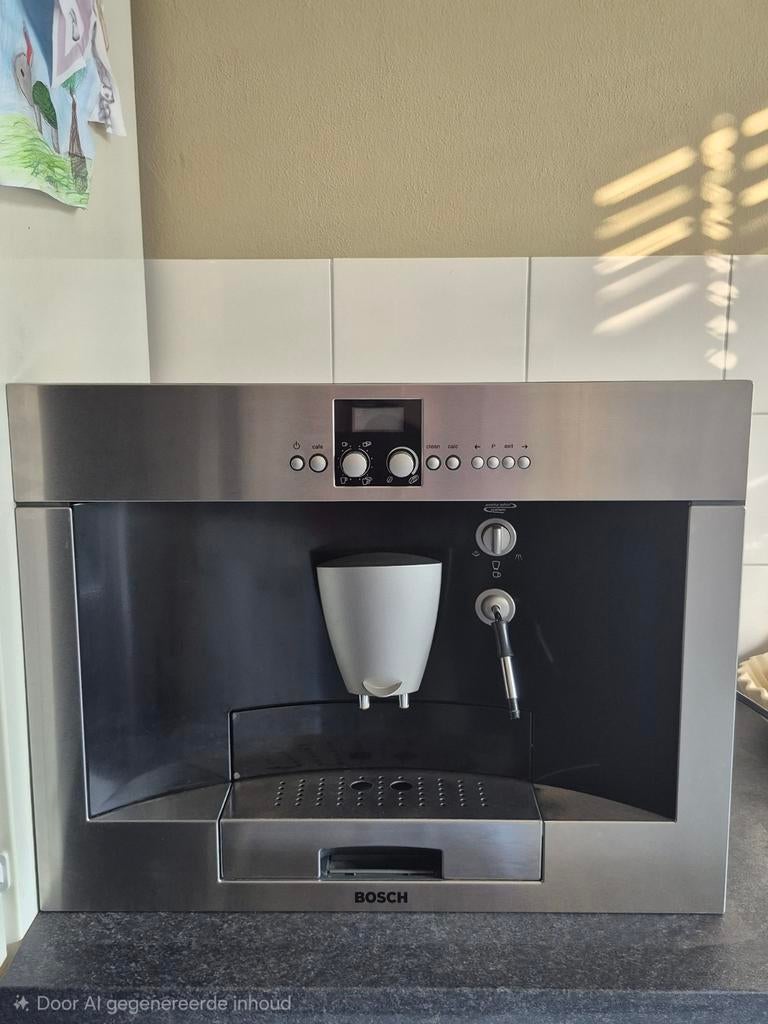 Inbouwkoffiemachine Bosch. In goede staat, Witgoed en Apparatuur, Koffiezetapparaten, Ophalen of Verzenden, Koffiemachine