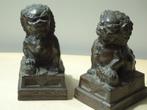 antieke CHINESE bronzen Fo dogs bronze lions paar leeuwen, Antiek en Kunst, Ophalen of Verzenden