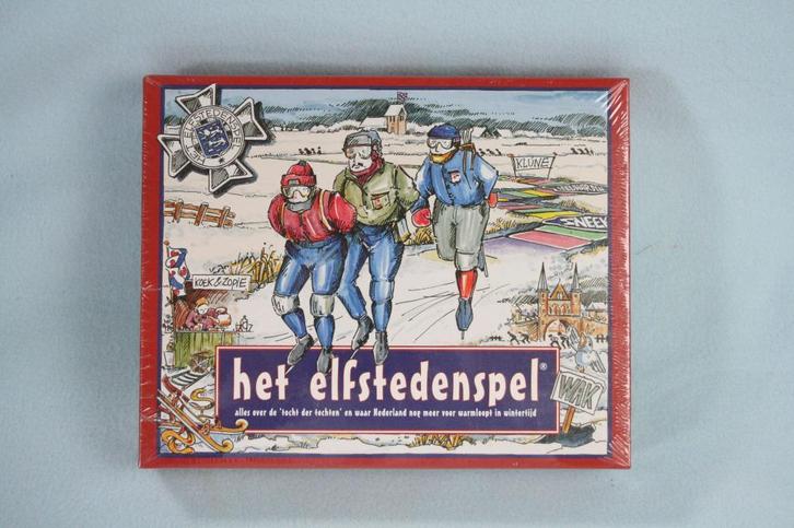 Het Elfstedenspel, gezellig bordspel voor alle jaargetijden, Hobby en Vrije tijd, Gezelschapsspellen | Bordspellen, Nieuw, Een of twee spelers