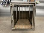Robuuste RVS (reis)bench / kennel voor L/XL hond, Ophalen, Zo goed als nieuw