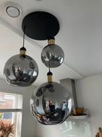 Hanglamp smoke glas, Huis en Inrichting, Lampen | Hanglampen, Glas, Zo goed als nieuw, Ophalen