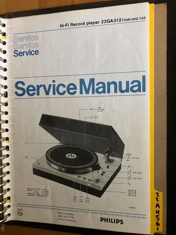 Diverse Philips Service Manuals, wie maak ik er blij mee? beschikbaar voor biedingen