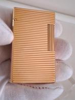 Dupont Aansteker L1 Verguld Goud Kleur  Met Horizontale Lijn, Ophalen of Verzenden, Gebruikt, Aansteker