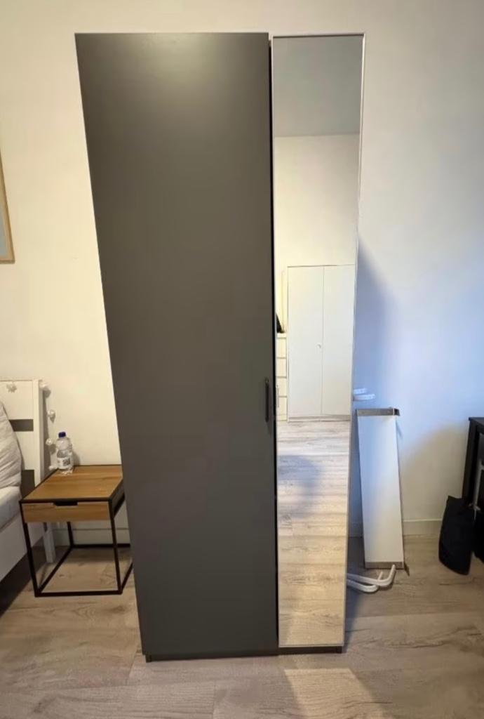Kledingkast grijs IKEA, Huis en Inrichting, Kasten | Kledingkasten, Zo goed als nieuw, 200 cm of meer, 50 tot 100 cm, 50 tot 75 cm