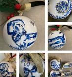 Teckel ~ kerstbal ~ atelier, Minder dan 50 cm, Ophalen of Verzenden, Zo goed als nieuw, Schilderij