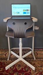 Ikea Laptoptafel (bjorkasen) met Stoel (molte), Gebruikt, Ophalen of Verzenden, Grijs, Bureaustoel