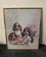 Schilderij met hondjes 50x40cm, Ophalen of Verzenden