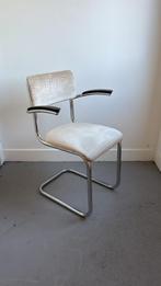 Gispen 208 buisframe stoel,, Gebruikt, ., Wit, Ophalen of Verzenden