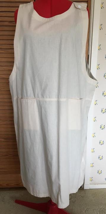 Zanzea 100% katoen creme jurk/overgooier maat 5XL (ca 48/50) beschikbaar voor biedingen