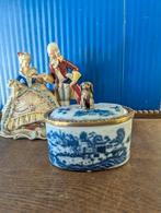 Antieke Doos met Bronzen Montuur & Hond, Ophalen of Verzenden