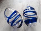 2 glas eggs van Bjorn Rönnquist, hand geblazen., Antiek en Kunst, Kunst | Designobjecten, Ophalen of Verzenden