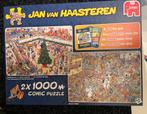 Jan van Haasteren puzzel 2x1000. Inclusief stickers., Ophalen of Verzenden, 500 t/m 1500 stukjes, Zo goed als nieuw, Legpuzzel