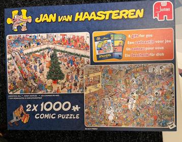 Jan van Haasteren puzzel 2x1000. Inclusief stickers. beschikbaar voor biedingen