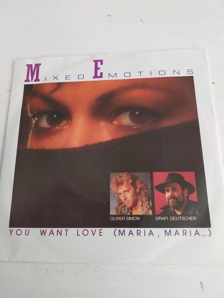 Mixed Emotions , you want love, Cd's en Dvd's, Vinyl Singles, Zo goed als nieuw, Pop, Ophalen of Verzenden