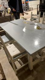 Eetkamertafel met stoelen, Zo goed als nieuw, Vijf personen of meer, 150 tot 200 cm, Rechthoekig