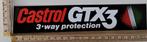 Vintage sticker Castrol GTX3 motorolie merk logo autosport, Ophalen of Verzenden, Zo goed als nieuw, Overige typen