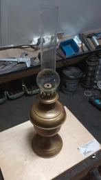 Oude Olielamp met Glas, Antiek en Kunst, Antiek | Lampen, Ophalen of Verzenden