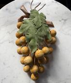 Vintage druiven bloem bladeren italiaanse wandlamp metaal, Huis en Inrichting, Ophalen of Verzenden, Metaal