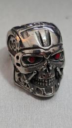 Terminator Ring - Stoere ring grote maten, IJzer of Staal, 19 tot 20, Heer, Ophalen of Verzenden