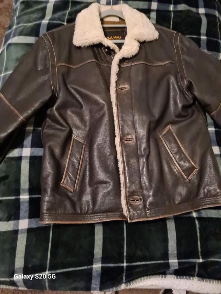 Leren Winterjas Pall Mall, Kleding | Heren, Jassen | Zomer, Zo goed als nieuw, Maat 52/54 (L), Bruin, Ophalen of Verzenden