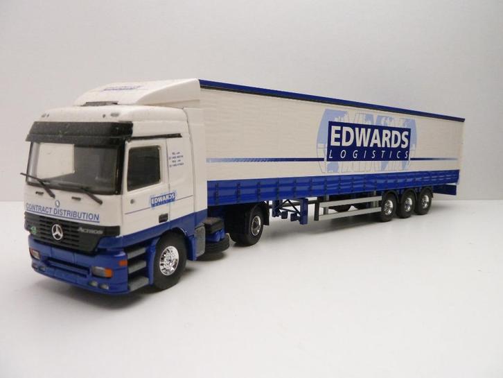 Mercedes Actross  ''  Edwards logistics ''  Tekno, Hobby en Vrije tijd, Modelauto's | 1:50, Gebruikt, Bus of Vrachtwagen, Tekno