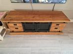 Industriële mango houten televisie meubel met staal, Huis en Inrichting, Ophalen, Zo goed als nieuw, 25 tot 50 cm, Minder dan 100 cm