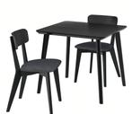 tafel ikea met twee stoelen, Huis en Inrichting, Tafels | Eettafels, Ophalen, Gebruikt, 50 tot 100 cm, Tot twee personen