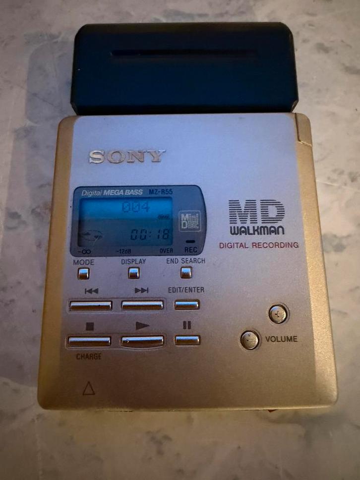 Sony MZ-R55, Audio, Tv en Foto, Walkmans, Discmans en Minidiscspelers, Minidisc-speler, Ophalen of Verzenden