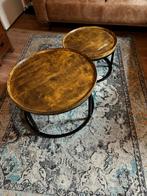 2 ronde salontafels afhalen in Den Haag, Huis en Inrichting, Tafels | Salontafels, Ophalen, 50 tot 100 cm, Rond, Zo goed als nieuw
