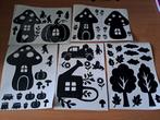 Raamstickers Herfst - Paddenstoelen & Kabouters, Minder dan 50 cm, Overige typen, Nieuw, Ophalen of Verzenden