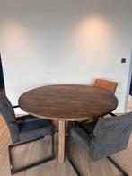 Old Elm massief houten eettafel 140Ø, Ophalen, Rond, Nieuw, Vijf personen of meer