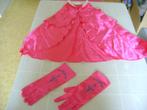 roze prinsessen cape met bont kraag en handschoenen mt110, Ophalen of Verzenden, Zo goed als nieuw, 110 t/m 116, Meisje