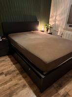 IKEA Malm bed 140x200 met matras en lades, Ophalen, Gebruikt, Bruin, Tweepersoons