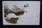 LITHO ANSICHTKAART ZWITSERLAND PETITE SCHEIDEGG 1898, Ophalen of Verzenden, Voor 1920, Gelopen, Overig Europa
