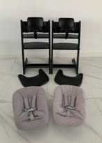 NIEUWSTAAT Stokke Zwarte compleet met Grijs Newborn 2 Stand, Ophalen of Verzenden, Zo goed als nieuw, Meegroeistoel, Stoelverkleiner