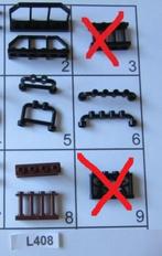 L408 LEGO ZWARTE, ROODBRUINE HEKKEN SIERHEK STANGEN, Lego, Ophalen of Verzenden, Losse stenen, Lego Nederland B.V.