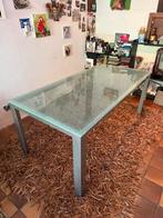 Glazen Eettafel 180x90cm, Huis en Inrichting, Tafels | Eettafels, Ophalen, Gebruikt, 50 tot 100 cm, Vijf personen of meer