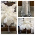 Witte Veren Vaas - Elegante Decoratie, Huis en Inrichting, Woonaccessoires | Vazen, Wit, Nieuw, Ophalen of Verzenden, Glas