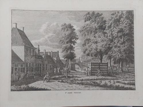 319 / t' dorp Winsum  van Bulthuis / Bendrop gravure 1790, Antiek en Kunst, Kunst | Etsen en Gravures, Ophalen of Verzenden
