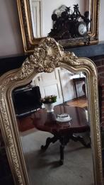 Chique Goudkleur "Barok" Kuifspiegel "Facet"Geslepen148x79cm, Huis en Inrichting, Woonaccessoires | Spiegels, Gebruikt, 100 tot 150 cm