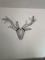 Metalen wanddecoratie hert, Huis en Inrichting, Ophalen, Zo goed als nieuw