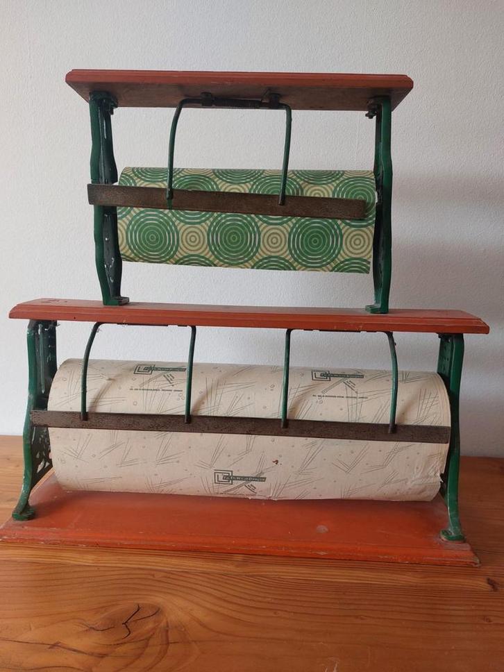 Antieke cadeaupapierhouder, Huis en Inrichting, Keuken | Keukenbenodigdheden, Gebruikt, Ophalen of Verzenden