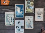 Vintage Emaille Reclameborden 6 stuks, Ophalen of Verzenden