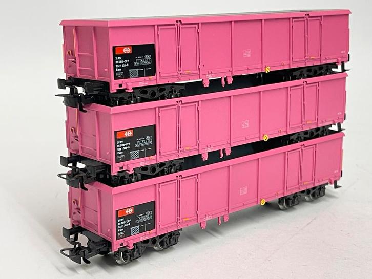 ** NIEUW ** Märklin 4718 ** 3x Hogeboordwagens ** SBB **, Hobby en Vrije tijd, Modeltreinen | H0, Nieuw, Wagon, Gelijkstroom of Wisselstroom