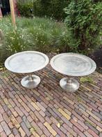 Riverdale zilveren bijzettafel, Huis en Inrichting, Ophalen, 50 tot 100 cm, Rond, Zo goed als nieuw